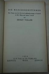 1933 A 9631 : Die Maschinenstürmer : ein Drama aus der Zeit der Ludditenbewegung in England in fünf Akten und einem Vorspiel
 (1924)