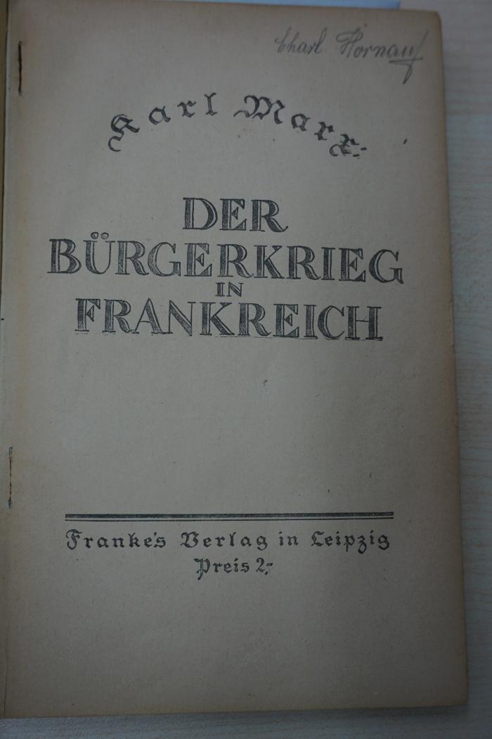 1933 A 9628 : Der Bürgerkrieg in Frankreich 
 (o. J.)