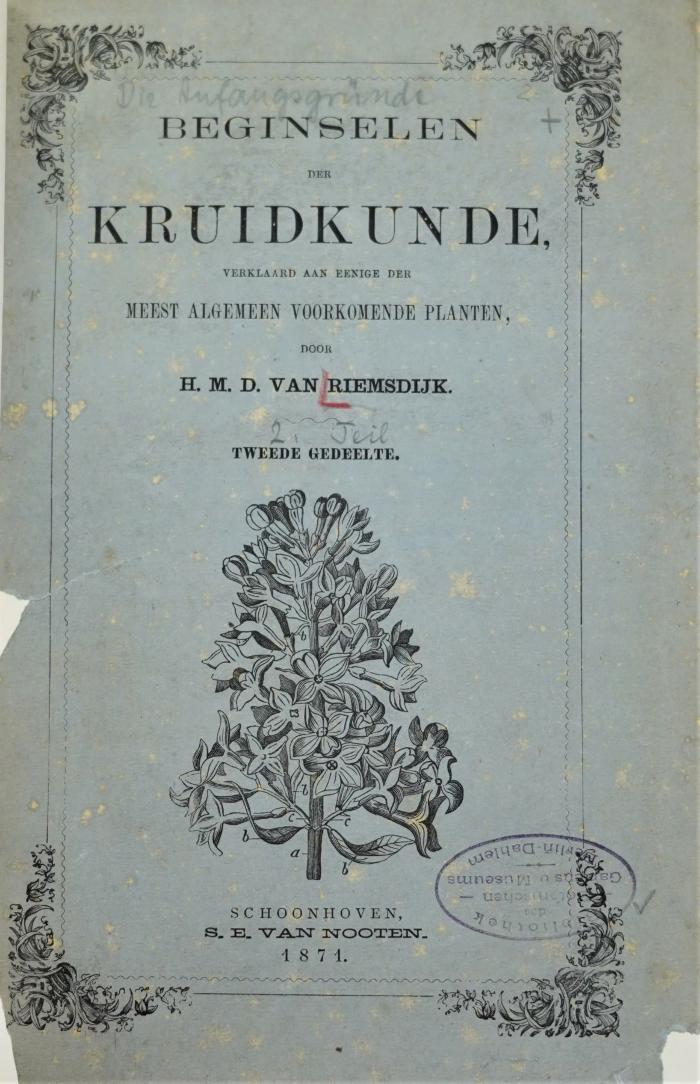 ehemaliger Einband vorne