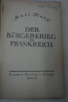 1933 A 9628 : Der Bürgerkrieg in Frankreich 
 (o. J.)