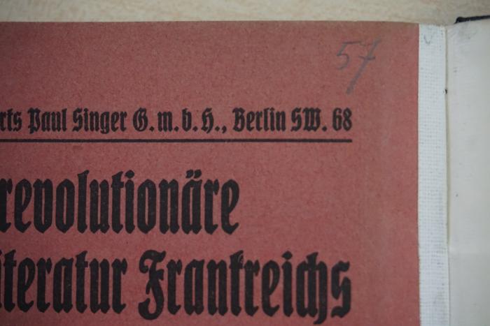 -, Von Hand: Nummer; '57'