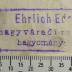 - (Ehrlich, Ede), Stempel: Exlibris, Name; 'Ehrlich Ed[e]  
nagyváradi ra[bbi]
hagyománya'.  (Prototyp)