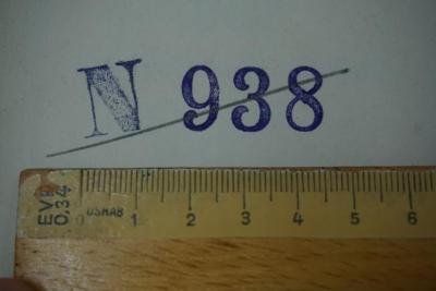 - (Ortsverein Leipzig-Kleinzschocher), Stempel: Nummer; 'N 938 '. 