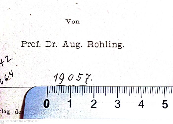 - (Jüdische Gemeinde zu Berlin), Von Hand: Exemplarnummer; '19057.'. 