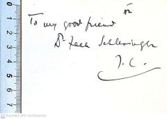 - (Lewin, Isaac;Schlesinger, Jack), Von Hand: Widmung; 'ב"ה
To my good friend
Dr. Jack Schlesinger
I. L.'. 