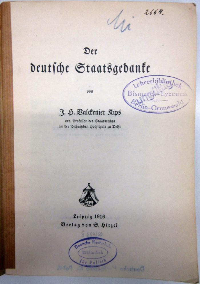 Be 622 : Der deutsche Staatsgedanke (1916)