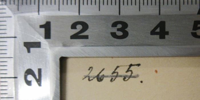 -, Von Hand: Signatur; '2655'
