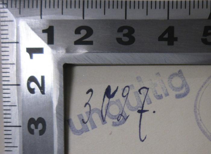 -, Von Hand: Signatur; '3027'