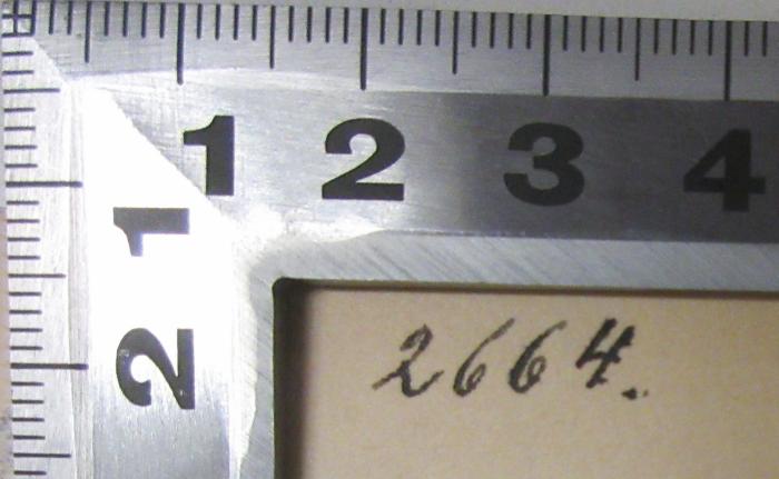 -, Von Hand: Signatur; '2664'