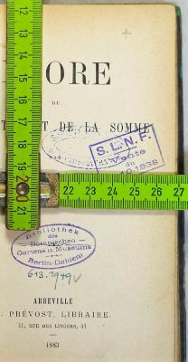 Stempel - Titelblatt mit Maßen