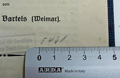 - (Reichsinstitut für Geschichte des neuen Deutschlands Bibliothek), Von Hand: Exemplarnummer; '5421'. 