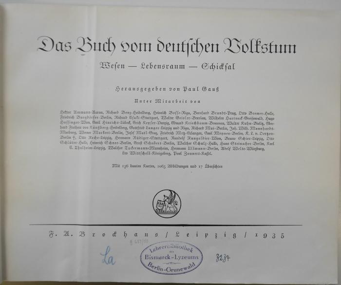 Gf 408 : Das Buch vom deutschen Volkstum (1935)