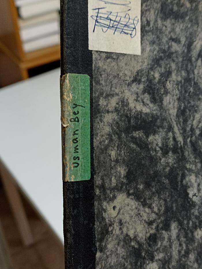 - (Bibliothek der Jüdischen Gemeinde zu Berlin), Etikett: Name; 'Osman Bey'. 
