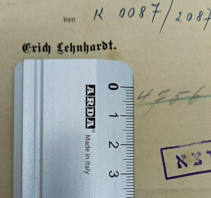 - (Reichsinstitut für Geschichte des neuen Deutschlands), Durchgestrichen: Exemplarnummer; '4756'. 