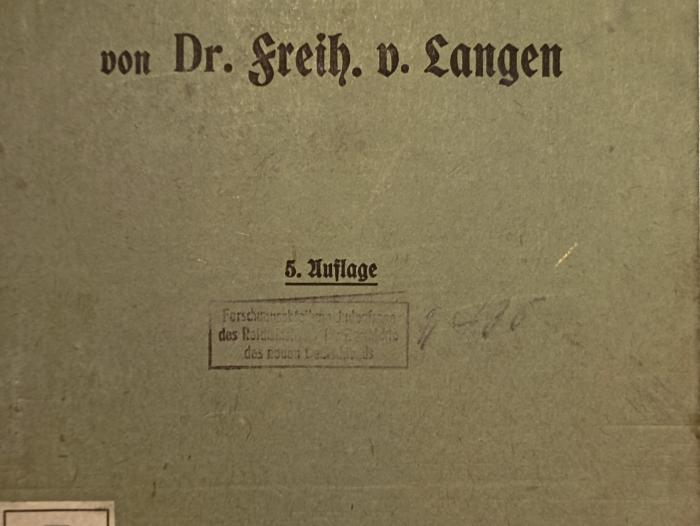 - (Forschungsabteilung Judenfrage des Reichsinstituts für Geschichte des neuen Deutschlands), Von Hand: Exemplarnummer; '2435 '. 