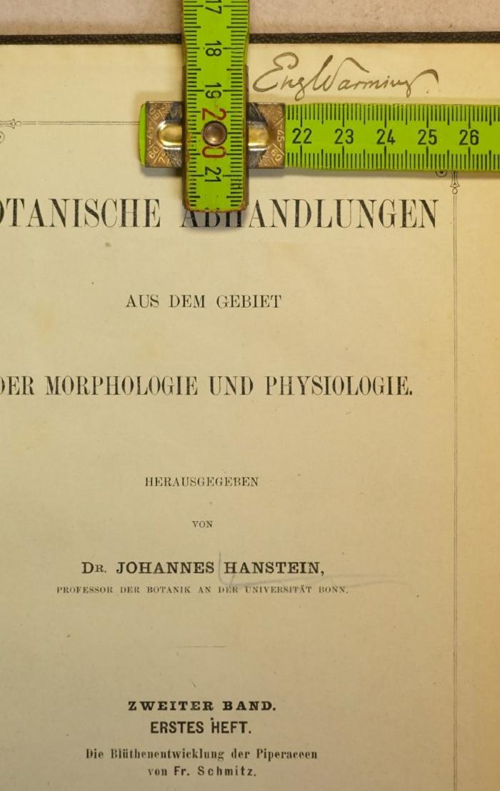 Von Hand - Schmutztitel mit Maßen