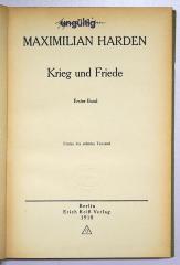 G 241a-1 und -2 : Krieg und Friede (1918)