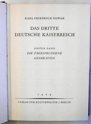 G 750-1a : Das dritte deutsche Kaiserreich. 1, Die übersprungene Generation (1929)