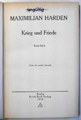 G 241a;G 242 / G 242a / G 242b ; ;: Krieg und Friede. (1918)