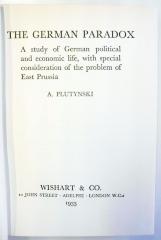 G 852 : The German paradox : a study of German political and economic life, with special consideration of the problem of East Prussia (1933)