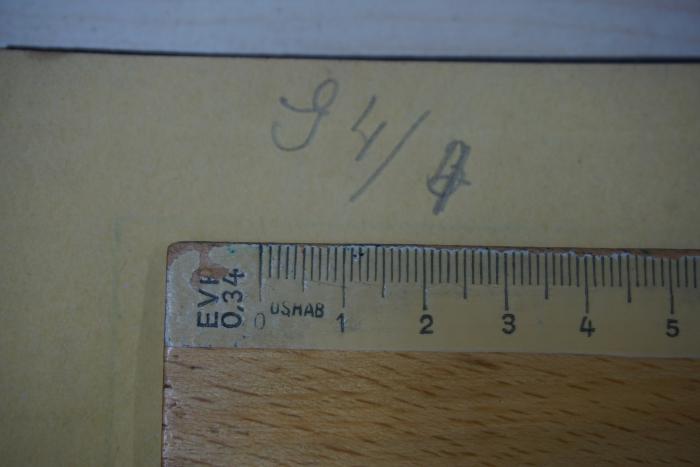 - (Sozialdemokratischer Verein. Bibliothek. Ortsverein Leipzig-Möckern), Von Hand: Signatur; 'S 4/4'. 
