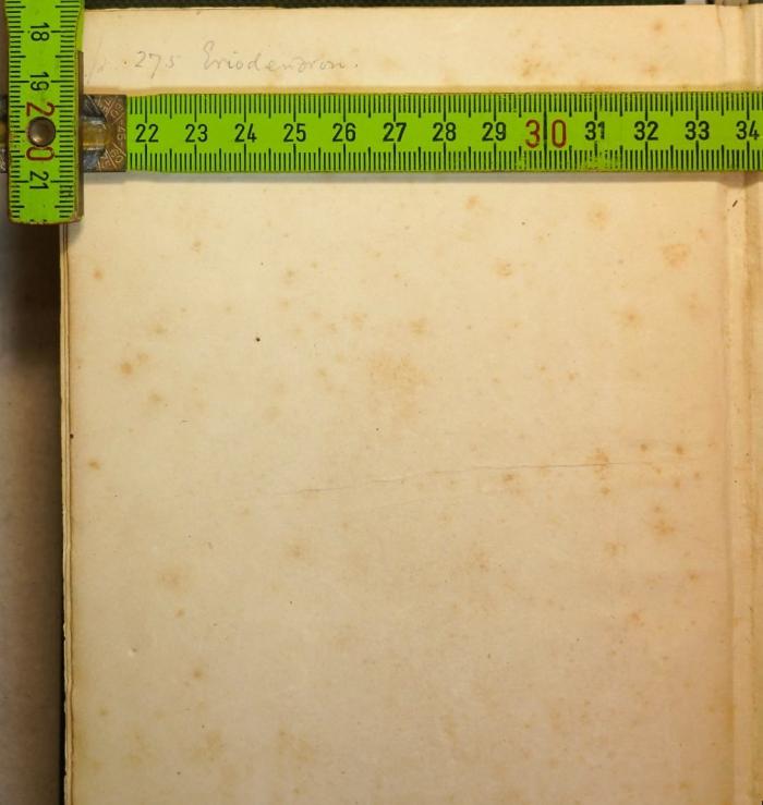 -, Von Hand: ; 'tz 275 Eriodens[?]'