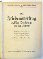 G 855-8 : Der Friedensvertrag zwischen Deutschland und der Entente.
Werktitel
Vertrag &lt;1919.06.28&gt; (1919)