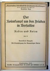 G 855-5 : Zusammenstellung der von den Alliierten und Assoziierten Regierungen infolge der deutschen Gegenvorschläge vorgenommenen Änderungen des ursprünglichen Wortlautes der Friedensbedingungen. (1919)