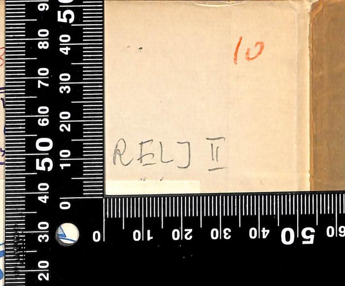 -, Von Hand: Signatur; 'RELJ II'