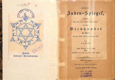 AN I 367 : Kleiner Juden - Spiegel, darinnen man klar und deutlich sehen kann, wie beim Viehhandel der Bauer von den Juden schändlich betrogen wird (1880)