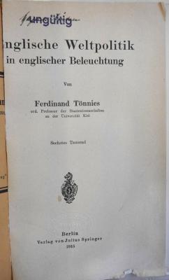 G 916 : Englische Weltpolitik in englischer Beleuchtung (1915)