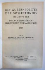 G 897 : Die Außenpolitik der Sowjetunion im Lichte der englisch-französischen Verhandlungen 1939 (1944)