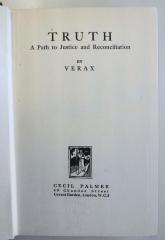 G 879 : Truth : A path to justice and reconciliation (1926)