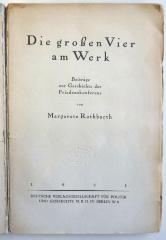 G 874 : Die großen Vier am Werk : Beiträge zur Geschichte der Friedenskonferenz (1921)