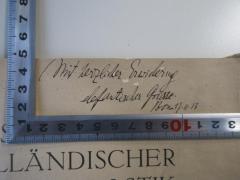 -, Von Hand: Widmung; 'Mit herzlicher Erwiderung elefantischer Grüsse. Bonn 17.11.13'