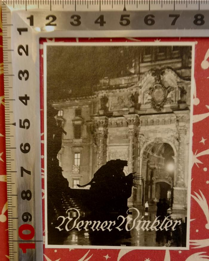 - (Winkler, Werner), Etikett: Exlibris; 'Werner Winkler'. 