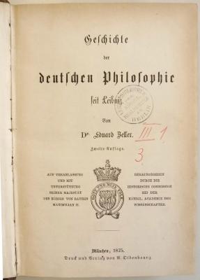 SH 59 : Geschichte der deutschen Philosophie seit Leibniz (1875)