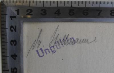 - (Hollmannn, Ch.), Von Hand: Name; 'Ch. Hollmann'. 