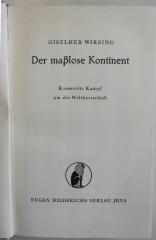 SH 1786 : Der maßlose Kontinent : Roosevelts Kampf um die Weltherrschaft. (1942)