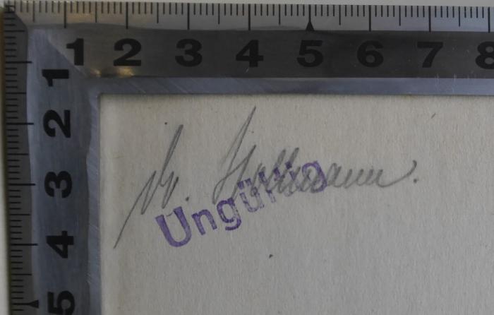 - (Hollmannn, Ch.), Von Hand: Name; 'Ch. Hollmann'. 
