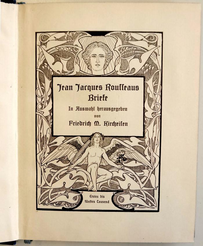 SH 2613  : Jean Jacques Rousseaus Briefe (1908)