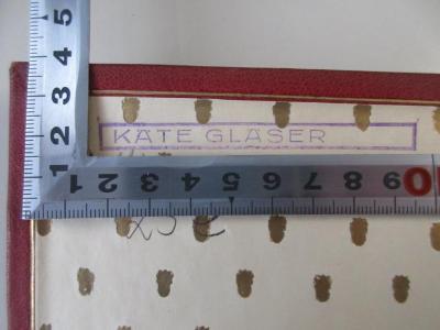- (Gläser, Käte), Stempel: Name; 'Käte Gläser'.  (Prototyp)