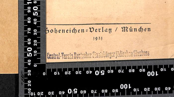 - (Central-Verein Deutscher Staatsbürger Jüdischen Glaubens), Stempel: Berufsangabe/Titel/Branche; 'Central-Verein Deutscher Staatsbürger Jüdischen Glaubens'.  (Prototyp)