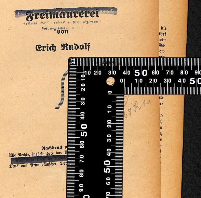 - (Central-Verein Deutscher Staatsbürger Jüdischen Glaubens), Von Hand: Signatur; '69R1a'. 