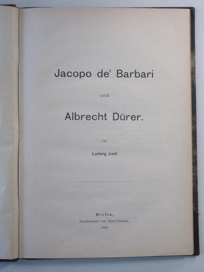 X-Due-471e-498-rara : Jacopo de' Barbari und Albrecht Dürer (1898)