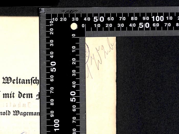 - (Central-Verein Deutscher Staatsbürger Jüdischen Glaubens), Von Hand: Signatur; '1W2b'. 