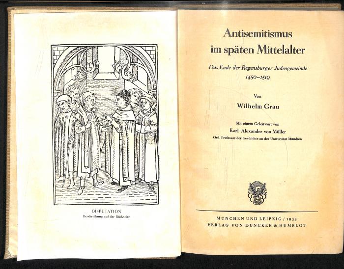 AN I 89/151 : Antisemitismus im späten Mittelalter. (1934)