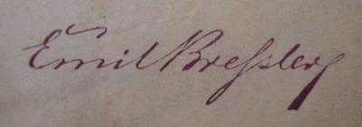  Der Bär : Illustrirte Berliner Wochenschrift (1880);- (Breßler, Emil), Von Hand: Autogramm; 'Emil Breßler'. 