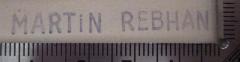- (Rebhan, Martin), Stempel: Name; 'Martin Rebhan'. 