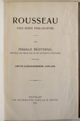 SH 2614 : Rousseau und seine Philosophie (1910)